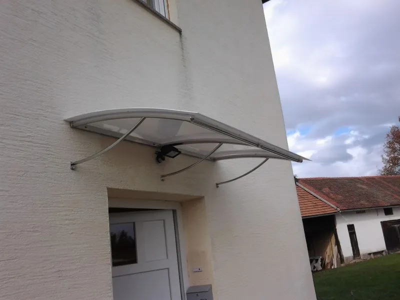 Inox nadstrešnica Elegance - detalj konstrukcije
